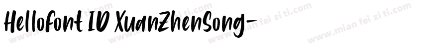 HelloFont ID XuanZhenSong字体转换